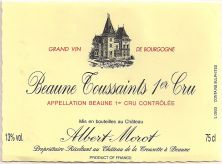 Domaine Albert Morot Beaune 1er Cru Les Toussaints 2018 (6534)