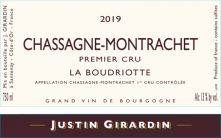 Domaine Justin Girardin Chassagne-Montrachet 1er Cru La Boudriotte rouge 2019 (7453)