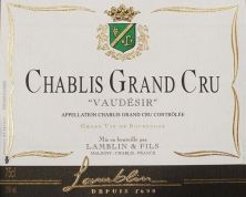 Lamblin and Fils Chablis Vaudesir Grand Cru 2019 (6924)